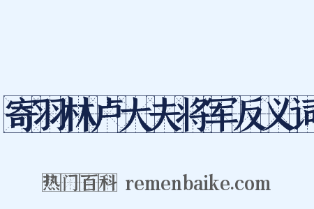 寄羽林卢大夫将军反义词是什么意思的图片
